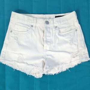 BLANKNYC White Distressed Denim Shorts